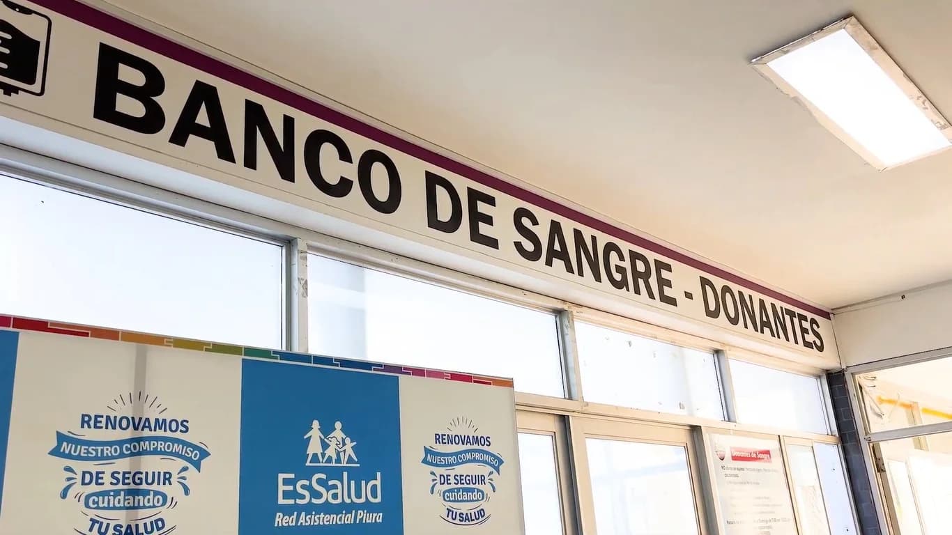 Ingreso al banco de sangre y área de donantes